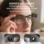 Lunettes Bluetooth Intelligentes HD 1080P, Audio Ouvert, Appels, ANC, UV, Traduction, ChatGPT Mixte