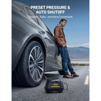 AstroAI Portable Tire Inflator Pump with Digital Gauge & LED Light