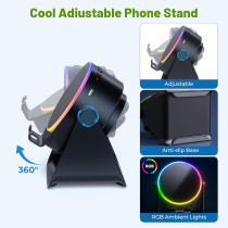 Enceinte Sans Fil Induction avec Support Téléphone Bluetooth RGB