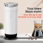 VSITOO S5 Mug de voyage chauffant 16oz, AI auto-chauffant 120-150°F, contrôle mains libres, blanc