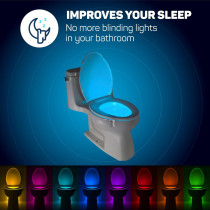 2 Pack Original Toilet Bowl Night Lights – Fun Motion Sensor Gift Idea