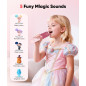 Mini Machine Karaoké Portable avec 2 Micros Sans Fil pour Enfants 4-12+ Ans - Cadeau Noël Anniversaire (Rose) Mini Machine Karaoké Portable avec 2 Micros Sans Fil pour Enfants 4-12+ Ans - Cadeau Noël Anniversaire (Rose)