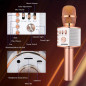 BONAOK Wireless Bluetooth Karaoke Microphone 3-in-1 Portable Speaker Mic for Home Party Q37 Rose Gold BONAOK Wireless Bluetooth Karaoke Microphone 3-in-1 Portable Speaker Mic for Home Party Q37 Rose Gold
