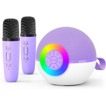 goopow Mini Karaoke Speaker with Bluetooth & LED Lights – Kids & Adults