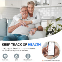 Bague Intelligente Santé Mixte, Suivi Sommeil & Sport, IP68 Étanche, Batterie 5 Jours, Sans Abonnement