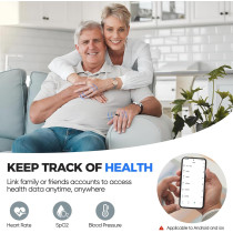 Bague Intelligente Santé Mixte, Suivi Sommeil & Sport, IP68 Étanche, Batterie 5 Jours, Sans Abonnement