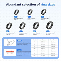 Smart Ring for Men & Women - Health, Sleep & Exercise Tracker, IP68 Waterproof