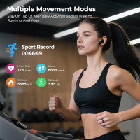 Smart Health Tracker Ring for Women & Men, Heart Rate, Blood Oxygen, Blood Pressure, IP68 Waterproof, Sleep Monitor (Lavende