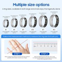 Smart Health Ring Rose Gold (Size 7) – Stress & Sleep Tracker, Waterproof Fitness Band, No Subscription Fee