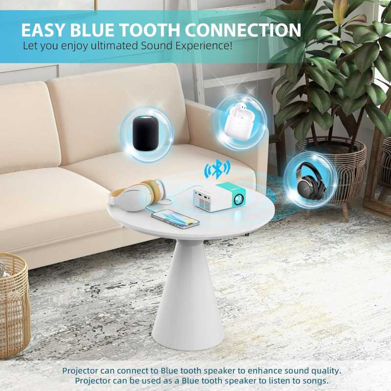 Mini Portable Outdoor LED Projector for Home Theater - Compatible with Smartphone & More
