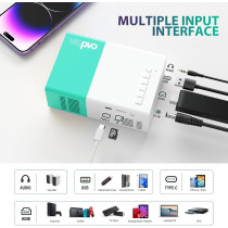 Mini Portable LED Projector for Outdoor Movies, Compatible with Smartphone, Tablet, Laptop, TV Stick, PS, USB