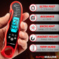 Alpha Grillers Digital Meat Thermometer - Instant Read for Cooking & Grilling, Perfect Gift for Men
