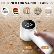 Rechargeable Fabric Shaver with LED Display - Lint Remover for Clothes & Furniture