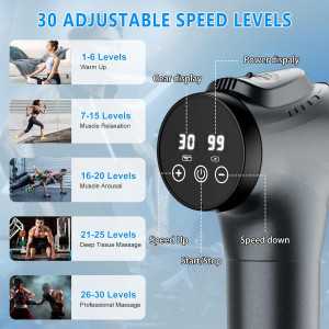 Massage Gun for Athletes - Deep Tissue Percussion Massager with 30 Speeds