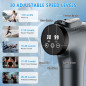 Deep Tissue Muscle Massage Gun for Athletes – Handheld Electric Percussion Back Massager with 30 Speeds & 9 Heads