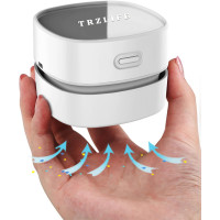 TRZLIFE Rechargeable Mini Desk Vacuum Cleaner with Bonus Accessories – Durable, Perfect for Crumbs & Tiny Items