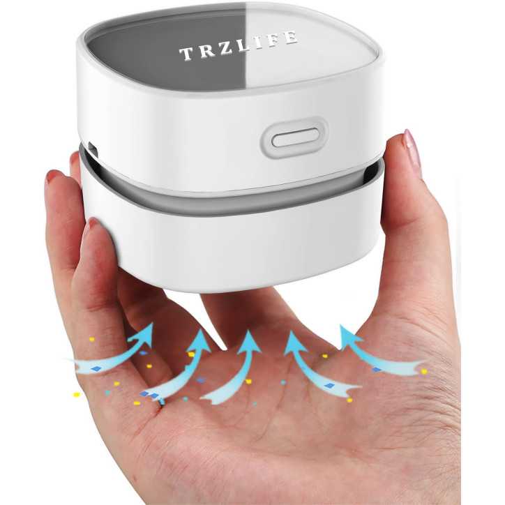 Aspirateur de bureau TRZLIFE rechargeable, mini et durable avec accessoires bonus, idéal cadeau original Aspirateur de bureau TRZLIFE rechargeable, mini et durable avec accessoires bonus, idéal cadeau original