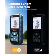 DTAPE 165Ft Digital Laser Measure - High Accuracy & Backlit LCD