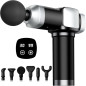 Pistolet de Massage Musculaire Profond Portable, 30 Vitesses, 6 Accessoires, Soulagement Douleur Dos et Cou