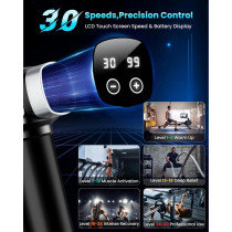 Deep Tissue Massage Gun | Portable Muscle Massager with 30 Speeds & 6 Attachments