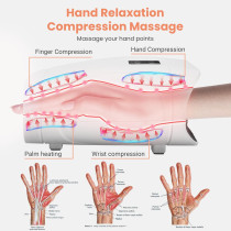 Cordless Hand Massager with Heat & Compression for Arthritis Relief
