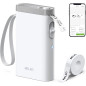 Nelko Imprimante d'Étiquettes Bluetooth P21 Sans Fil avec Ruban, Mini Machine à Étiqueter Blanche pour Bureau, École, Maison
