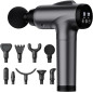 Pistolet de Massage Profond, Appareil Électrique à Percussion 9 Embouts, 30 Vitesses (Gris) Pistolet de Massage Profond, Appareil Électrique à Percussion 9 Embouts, 30 Vitesses (Gris)
