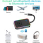 2025 Beeitzie Ultra Airplane Bluetooth 5.4 Transmitter, aptX LL, Dual Headphones, Wireless Audio Adapter, Metal Frame
