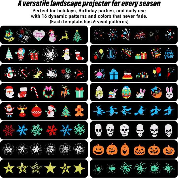 2025 Upgraded Christmas Projector Lights, 16 Slides Ocean Wave & Patterns, Waterproof with Timer for Indoor/Outdoor