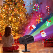 Projecteur Lumières Noël 2025, 16 Diapositives Étanches, Minuteur
