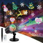 Projecteur de Noël 2025 Amélioré, 16 Diapositives, Étanche, Minuterie, Décoration Intérieure et Extérieure