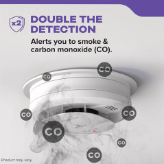 Kidde Hardwired Smoke & CO Detector with 10-Year Battery & Voice Alerts