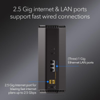 NETGEAR Nighthawk Routeur WiFi 7 Dual-Bande RS140 - Vitesse 5 Gbps, Couvre 2250 pi², 80 Appareils, Port 2.5 Gb