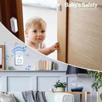 Wireless Door Chime Alarm with 600FT Range, 58 Chimes & LED Alerts
