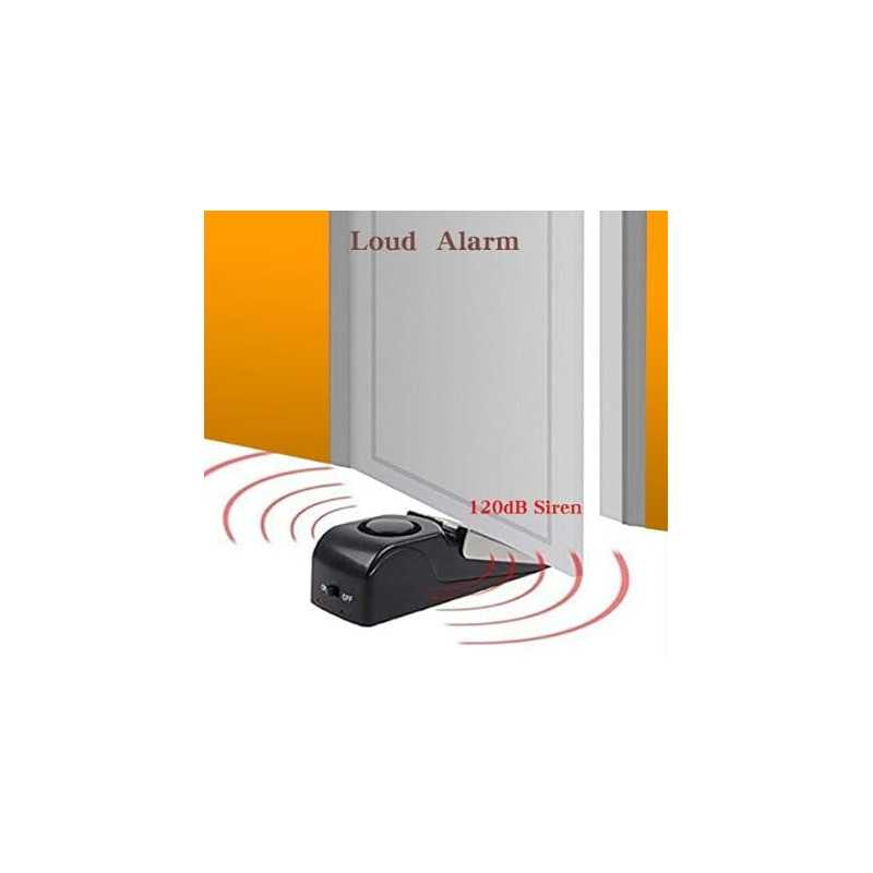 Alarme Arrêt Porte EMDMAK 120dB - Lot de 2 Noir