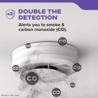 Détecteur de fumée et monoxyde de carbone Kidde 10 ans, batterie, voyants LED, modèle 30CUD10