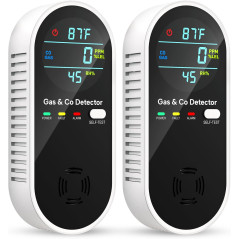 Détecteurs de Monoxyde de Carbone 4-en-1, Pack 2 pour Maison