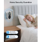 Détecteurs CO et gaz naturel 4-en-1, alarme double, capteurs température & humidité, 2 pcs noir