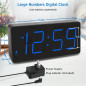 Peakeep Blue Digital Alarm Clock with Loud Alarm, Large LED, USB Charger, Battery Backup for Heavy Sleepers Peakeep Blue Digital Alarm Clock with Loud Alarm, Large LED, USB Charger, Battery Backup for Heavy Sleepers