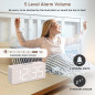 DreamSky Wooden Digital Alarm Clock with Large Numbers, Dimmer, Loud Alarm, Volume Control & DST – Plug-In