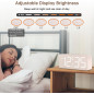 DreamSky Wooden Digital Alarm Clock with Large Numbers, Dimmer, Loud Alarm, Volume Control & DST – Plug-In