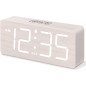 DreamSky Wooden Digital Alarm Clock with Large Numbers, Dimmer, Loud Alarm, Volume Control & DST – Plug-In