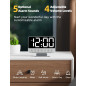 Digital Alarm Clock for Bedroom - Large Bold Numbers, 5 Brightness Levels, 5 Alarms, 8 Night Lights - Silver Digital Alarm Clock for Bedroom - Large Bold Numbers, 5 Brightness Levels, 5 Alarms, 8 Night Lights - Silver