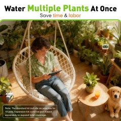 Arroseur Automatique Rainpoint IP54 pour Plantes Intérieures et Extérieures