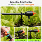 RAINPOINT Automatic Plant Waterer for 10-15 Indoor/Outdoor Pots, Adjustable Output, Battery Powered, IP54 Waterproof
