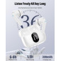 Écouteurs sans fil Bluetooth 5.4, micro anti-bruit, LED, IP7 étanche, stéréo basses, blancs. Écouteurs sans fil Bluetooth 5.4, micro anti-bruit, LED, IP7 étanche, stéréo basses, blancs.