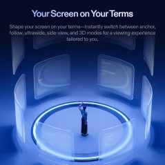 XREAL 1S AR Glasses - 500 Virtual Screen, 52° FOV, USB-C & iPhone 17 Compatible