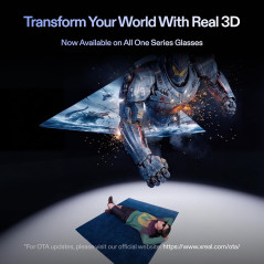 XREAL 1S AR Glasses - 500 Virtual Screen, 52° FOV, USB-C & iPhone 17 Compatible