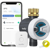 RAINPOINT WiFi Water Timer, Brass Smart Hose Faucet Controller, App-Controlled Irrigation System (2025)