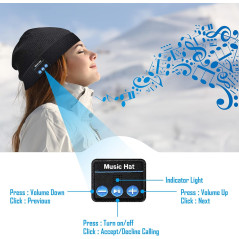 LED Bluetooth Beanie Hat - Cool Valentines & Birthday Gift for Men Dad